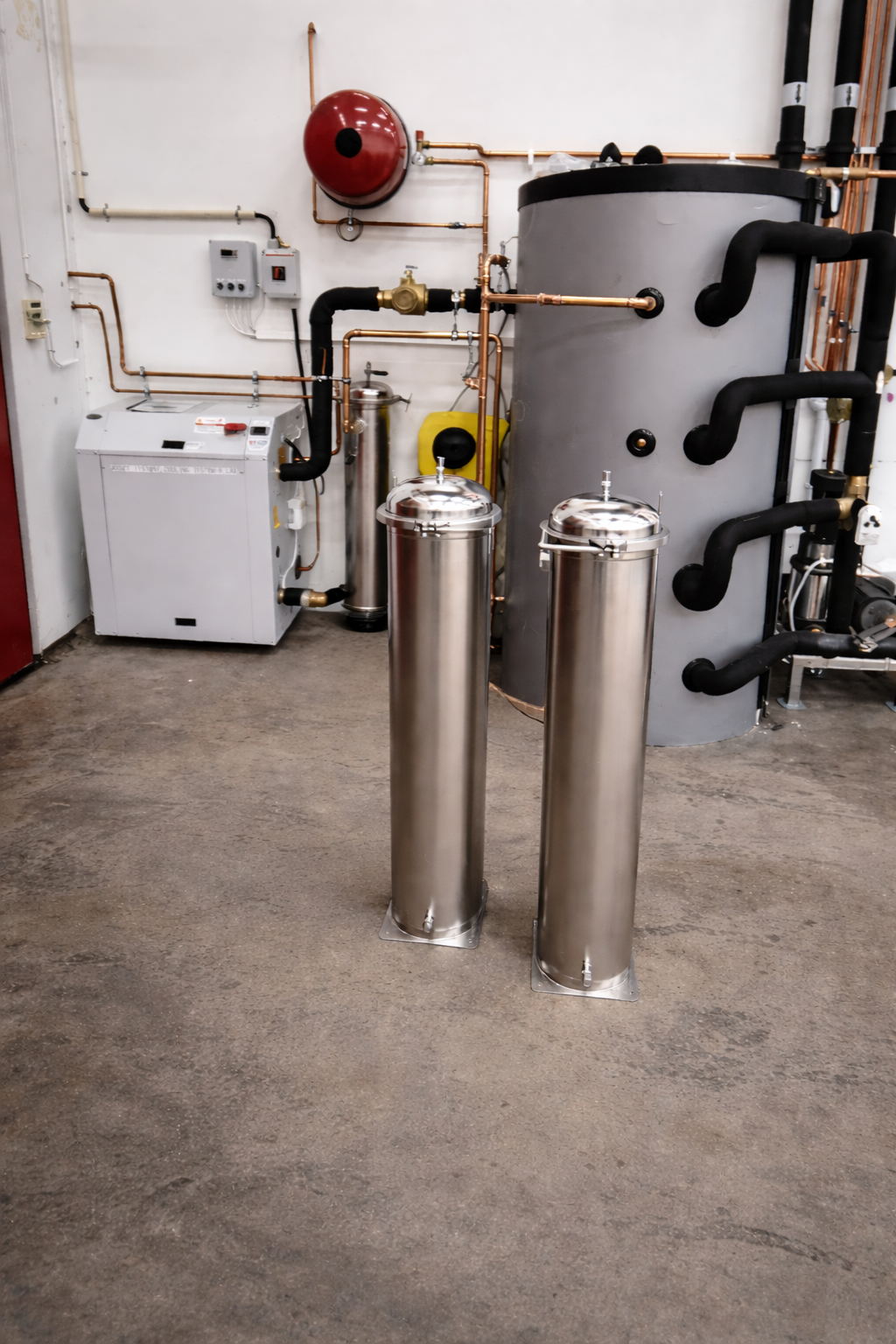 Installation av magnetfilter och avgasare i vattenburet värmesystem