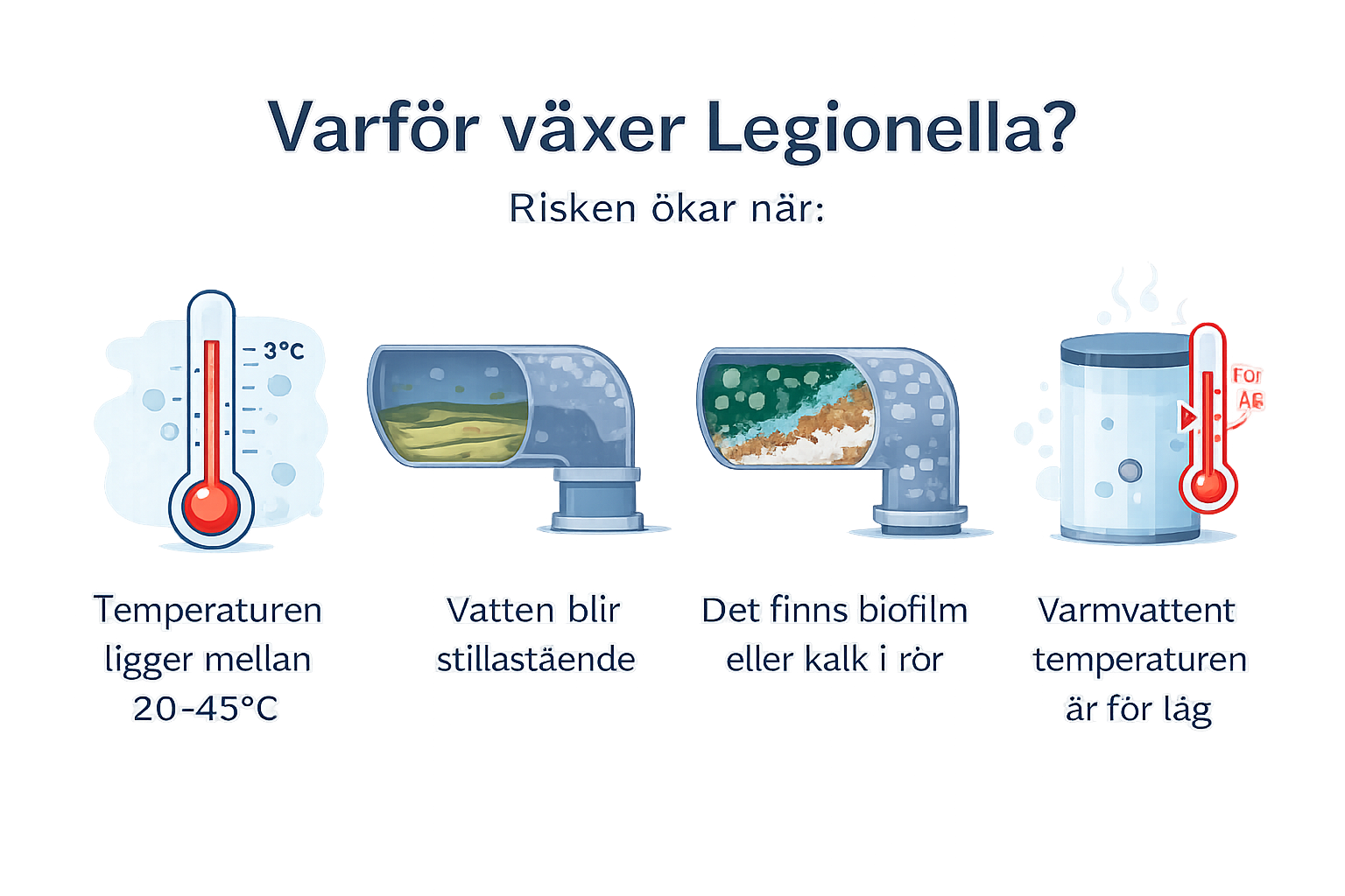 Varför växer Legionella i tappvattensystem?
