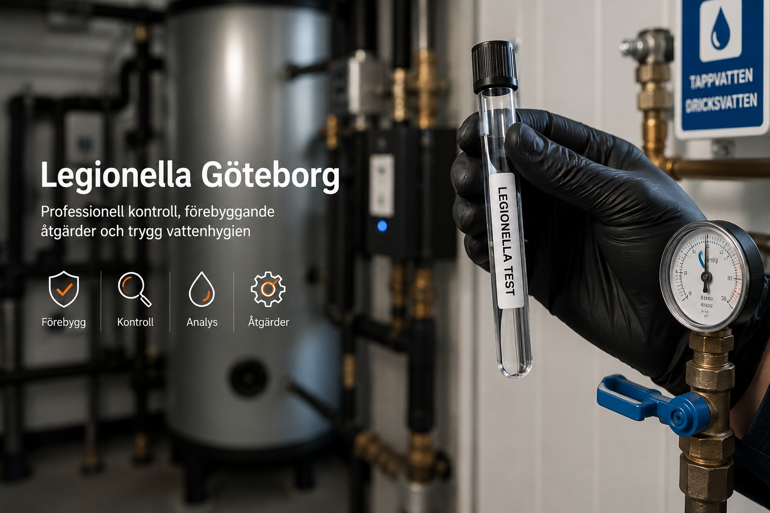 Professionell Legionellakontroll för säkrare tappvatten