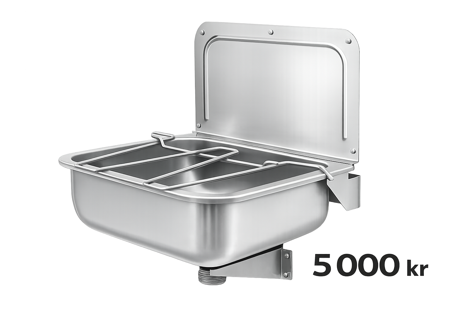 Utslagsback i Rostfritt Stål 304 för Väggmontering