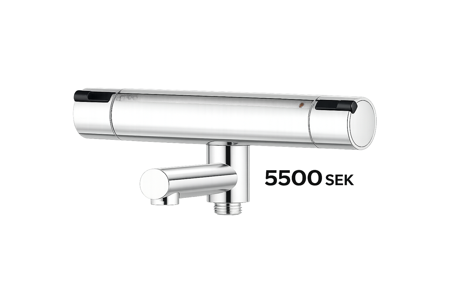 Modern Takdusch i Krom – Komplett Duschpaket med Termostat, 7850 kr