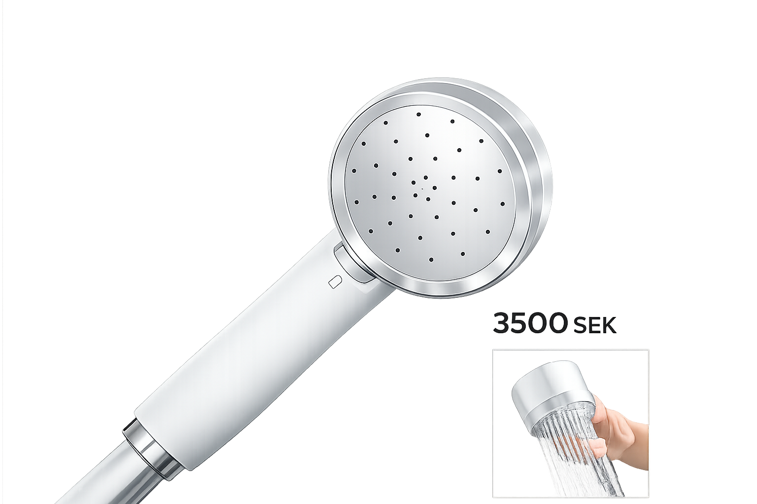 Hygienisk Handdusch med Legionellaskydd