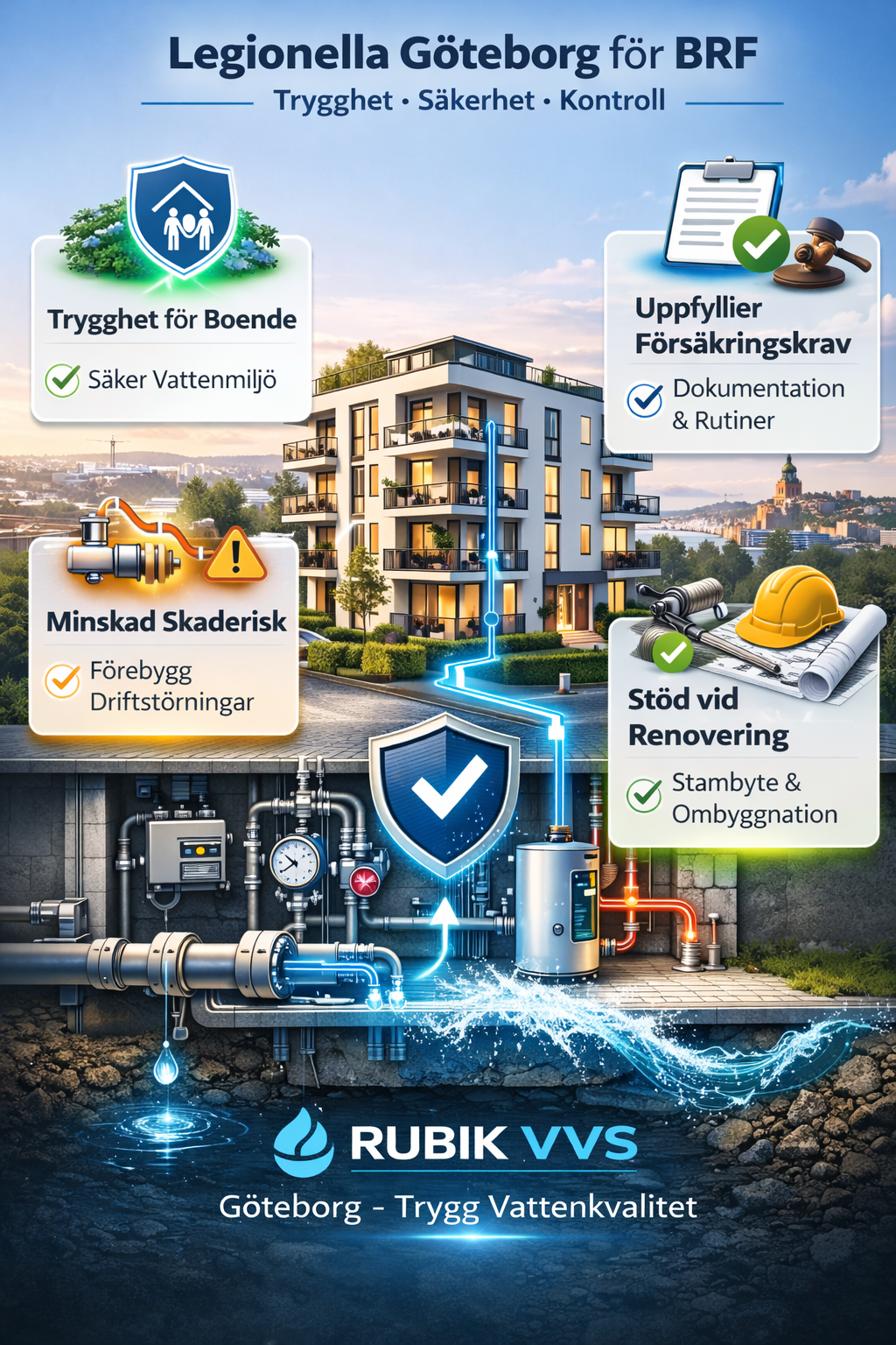 Legionella Göteborg för BRF – Trygghet, säkerhet och kontroll i tappvattensystem