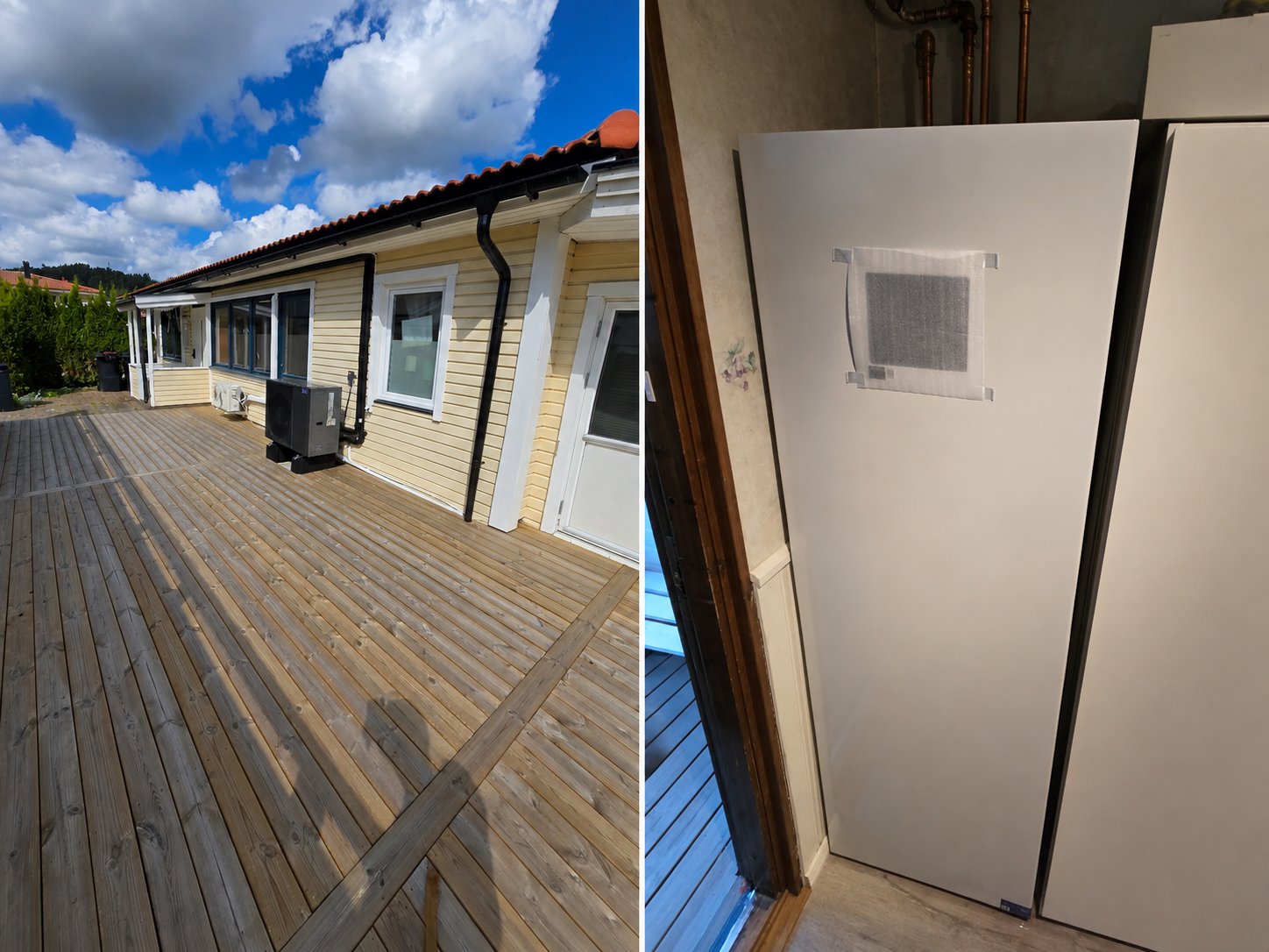 Nya radiatorer förberedda för installation i bostadsfastighet