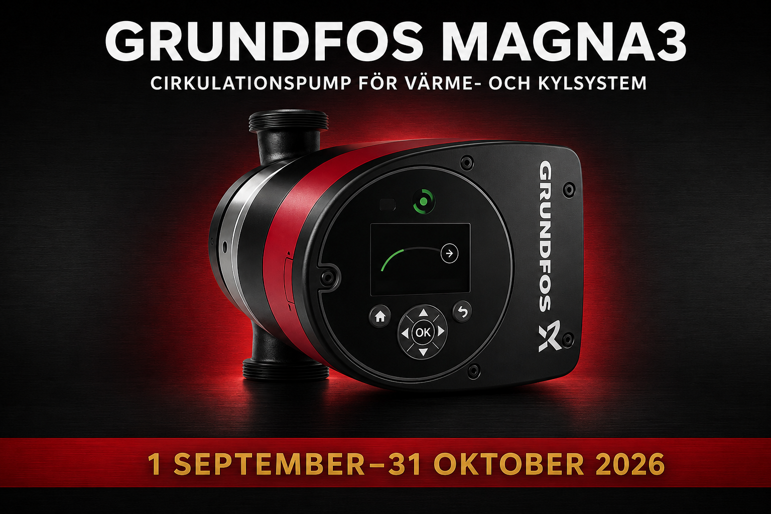 Grundfos MAGNA3-cirkulationspumpar för värme- och kylsystem – Rubik VVS Götebor